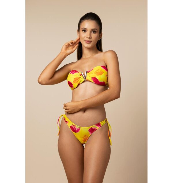 TROPICAL FLOWERS SMALL TIE SIDE Bikini Bottom