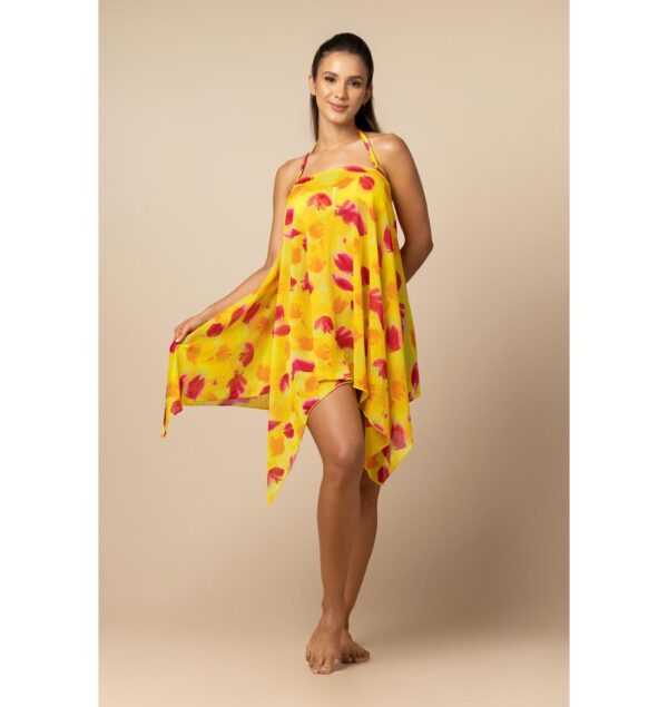 Tropical Flower Poncho